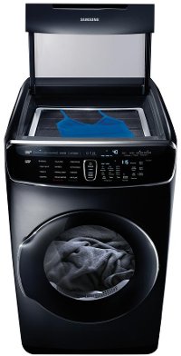 DVG60M9900V Samsung 7.5 Total cu. ft. Gas FlexDry Dryer with Steam - Black Stainless Steel