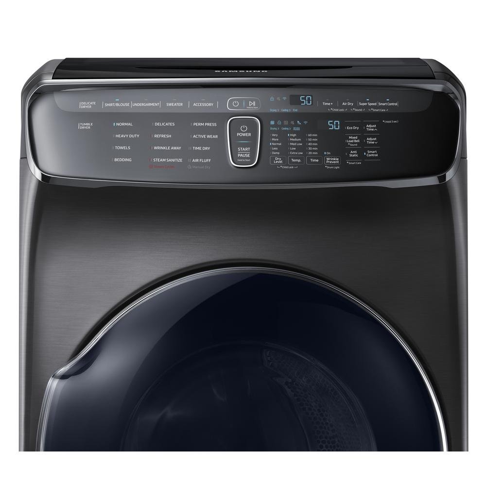 DVG60M9900V Samsung Gas FlexDry Dryer with Steam - 7.5 Total cu. ft. Black Stainless Steel-3