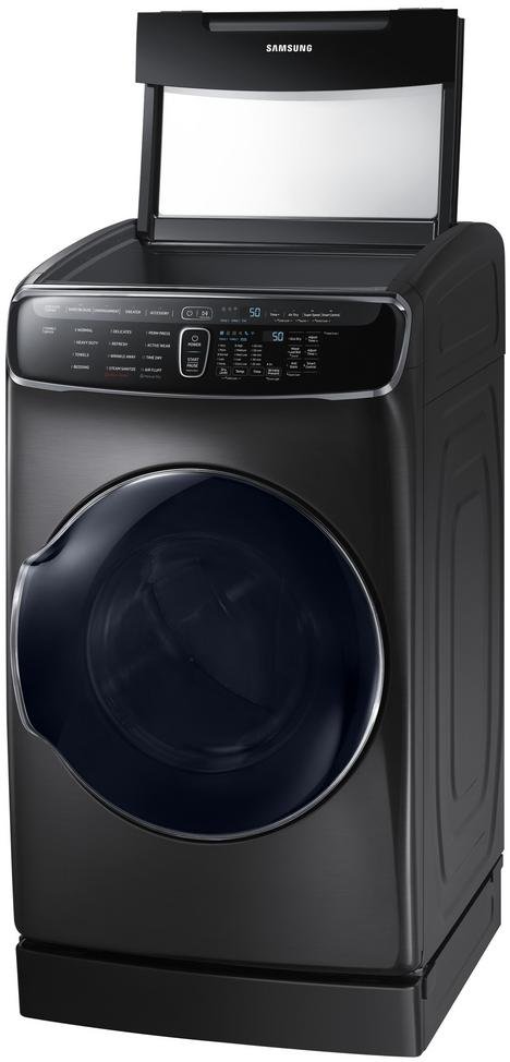 DVG60M9900V Samsung Gas FlexDry Dryer with Steam - 7.5 Total cu. ft. Black Stainless Steel-7