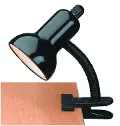 Black Adjustable Student Desk Lamp - Clip-On