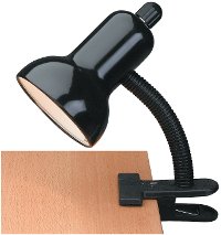 Black Adjustable Student Desk Lamp - Clip-On