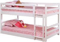 White Contemporary Triple Twin Bunk Bed - Milan-2