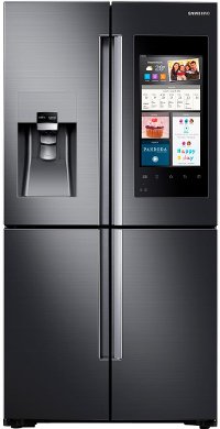 RF22M9581SG Samsung 36 Inch 4-Door Flex Refrigerator with Family Hub 2.0 Counter-Depth - Black-Stainless