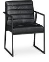 Black Guest Chair with Black Metal Frame-2