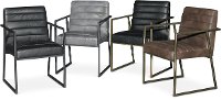 Black Guest Chair with Brass Metal Frame-3