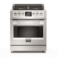 F6PDF304S1 Fulgor Milano 30 Inch Stainless Steel Dual Fuel Range