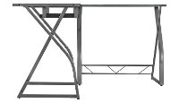 L-Shaped Glass Computer Desk - Gorton
