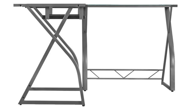 L Shaped Glass Computer Desk Gorton Rc Willey Furniture L Shaped Glass Computer Desk Gorton