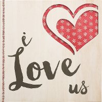 Pierced Wood I Love Us Sentiment Wall Art