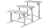 Contemporary White Height Desk - Adjustable -3