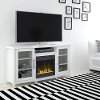 White TV Stand with Fireplace (54 Inch) - Rossville