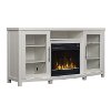 White TV Stand with Fireplace (54 Inch) - Rossville-2