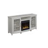 White TV Stand with Fireplace (54 Inch) - Rossville-3