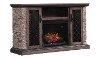 Faux Stone TV Stand with Fireplace (60 Inch) - Captain