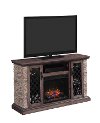 Faux Stone TV Stand with Fireplace (60 Inch) - Captain-3