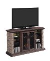 Faux Stone TV Stand with Fireplace (60 Inch) - Captain-4