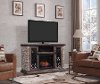 Faux Stone TV Stand with Fireplace (60 Inch) - Captain-7