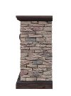 Faux Stone TV Stand with Fireplace (60 Inch) - Captain-8