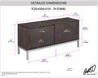 Contemporary Medium Oak TV Stand (52 Inch) - Drakewood-7