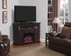 Dark Cherry TV Stand with Fireplace - Windsor-3