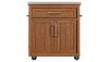 Oak Kitchen Cart with Stainless Steel Top - Madeline-2