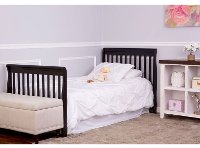 Black Convertible 4-in-1 Mini Crib - Aden-3