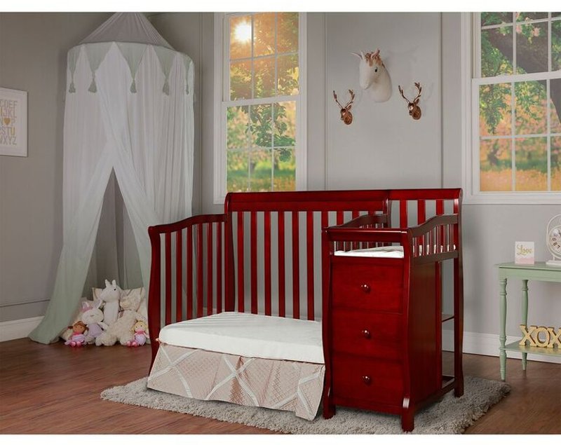 cherry wood crib