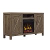 Spanish Gray TV Stand with Fireplace (53 Inch) - Humboldt-2
