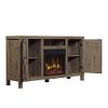 Spanish Gray TV Stand with Fireplace (53 Inch) - Humboldt-3