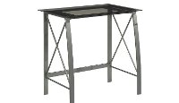 Modern Silver Computer Desk