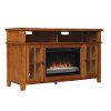Oak TV Stand with Fireplace (60 Inch) - Dakota-2