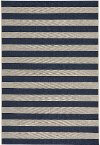 4 x 6 Small Striped Navy Indoor-Outdoor Rug - Finesse