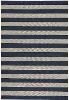 4730RS03110506475 4 x 6 Small Striped Navy Indoor-Outdoor Rug - Finesse