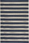 5 x 8 Medium Striped Navy Blue Indoor-Outdoor Rug - Finesse