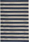4730RS05030706475 5 x 8 Medium Striped Navy Blue Indoor-Outdoor Rug - Finesse