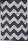 4 x 6 Small Chevron Navy Indoor-Outdoor Rug - Finesse