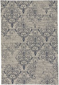 5 x 8 Medium Navy Indoor-Outdoor Rug - Finesse Heirloom
