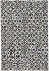 8 x 11 Large Navy Blue Indoor-Outdoor Rug - Finesse Tile