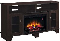 Espresso Brown TV Stand with Fireplace (59 Inch) - La Salle-3