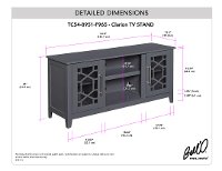 Cool Gray TV Stand (54 Inch) - Clarion