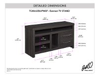 Contemporary Black Walnut TV Stand (48 Inch) - Everson