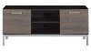 Umber Brown and Black TV Stand (56 Inch) - Cutler Bay-2