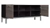 Umber Brown and Black TV Stand (56 Inch) - Cutler Bay-3