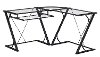 L-Shaped Glass Computer Desk-2