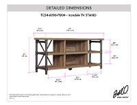 Industrial Driftwood Brown TV Stand (54 Inch) - Irondale-4