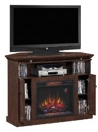 Antique Cherry 46 Inch TV Stand with Fireplace - Windsor-2