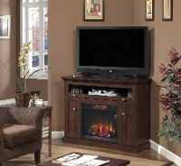 Antique Cherry 46 Inch TV Stand with Fireplace - Windsor-3
