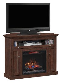 Antique Cherry TV Stand with Fireplace (46 Inch) - Windsor