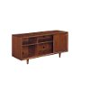 Mid-Century Modern Mahogany TV Stand (54 Inch) - Fairgrove-4
