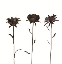 Assorted Giant Metal Flower Yard Stake